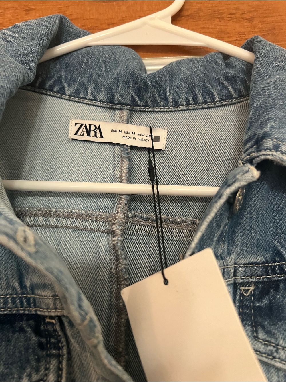 Zara PATCHWORK DENIM DRESS - Picture 2 of 5